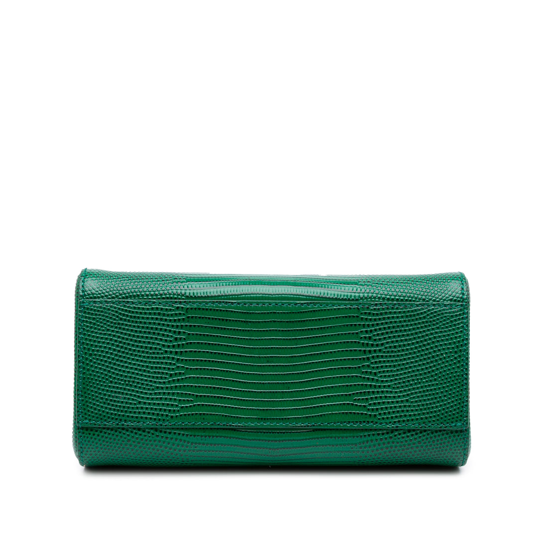 Dolce & Gabbana Iguana embossé Miss Sicily Sac Petit Cuir de veau Vert – vue 3 – GABY PARIS