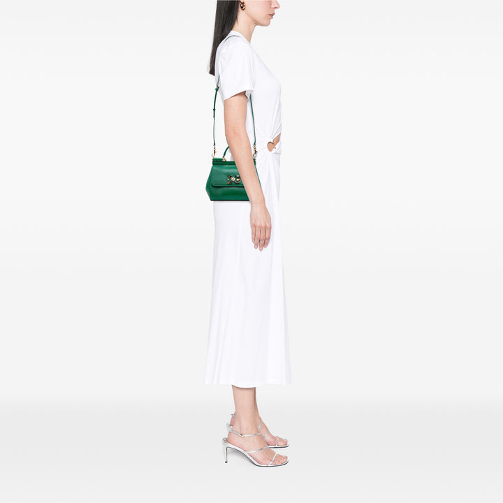 Dolce & Gabbana Iguana embossé Miss Sicily Sac Petit Cuir de veau Vert – vue 6 – GABY PARIS