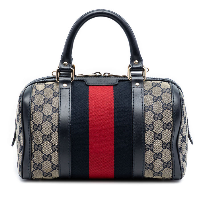 Gucci Small GG Toile Web Joy Boston Sac