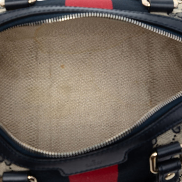 Gucci Small GG Toile Web Joy Boston Sac