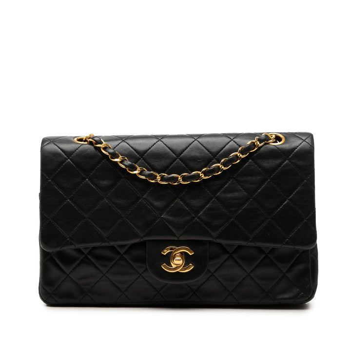 Chanel Classic Double rabat Moyen Cuir d'agneau Noir – vue principale – GABY PARIS