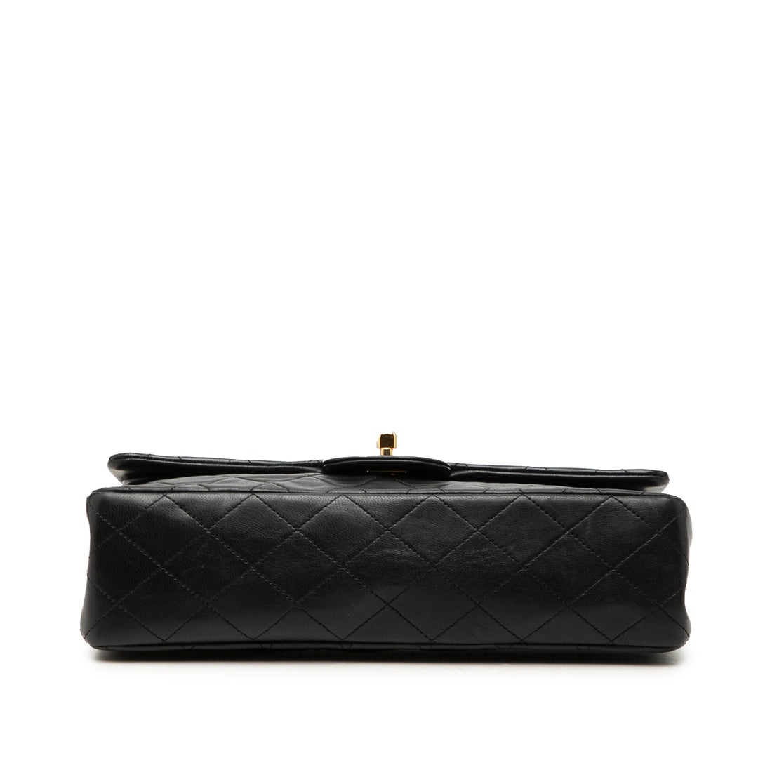 Chanel Classic Double rabat Moyen Cuir d'agneau Noir – vue 3 – GABY PARIS