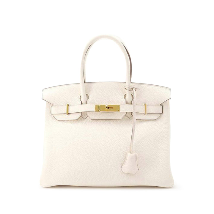 Hermès Clemence Birkin Retourne 30 White - GABY PARIS