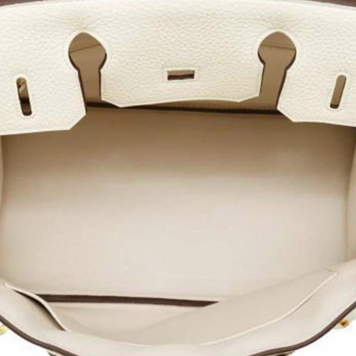 Hermès Clemence Birkin Retourne 30 White - GABY PARIS