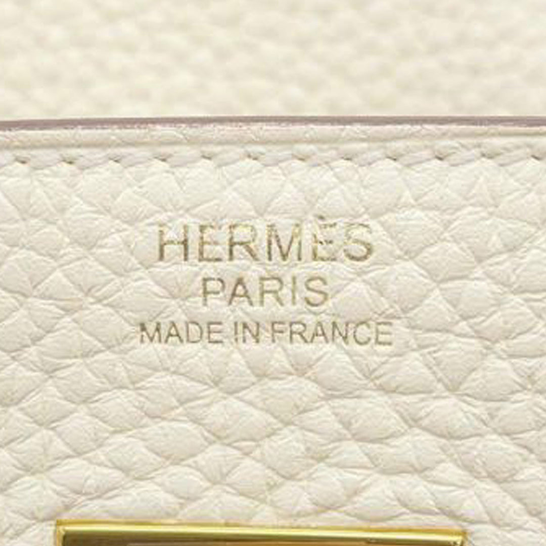 Hermès Clemence Birkin Retourne 30 White - GABY PARIS