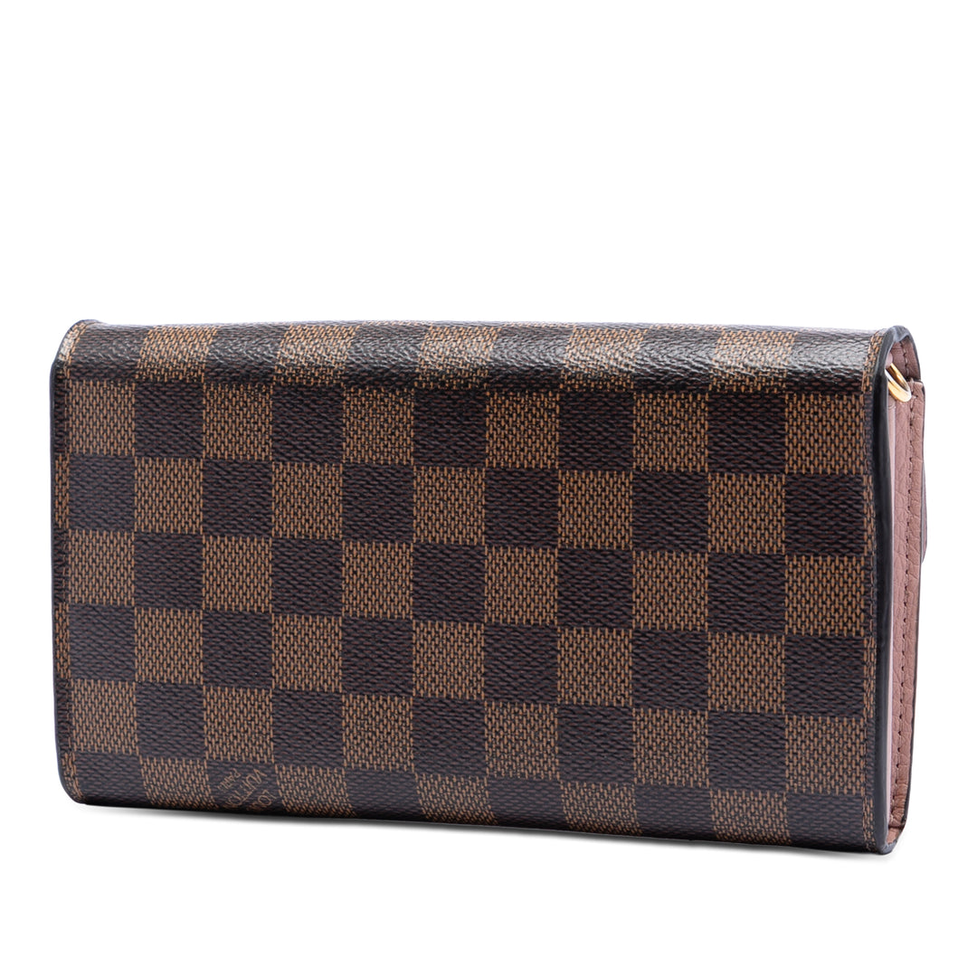 Louis Vuitton Damier Ebene Croisette Chain Portefeuille