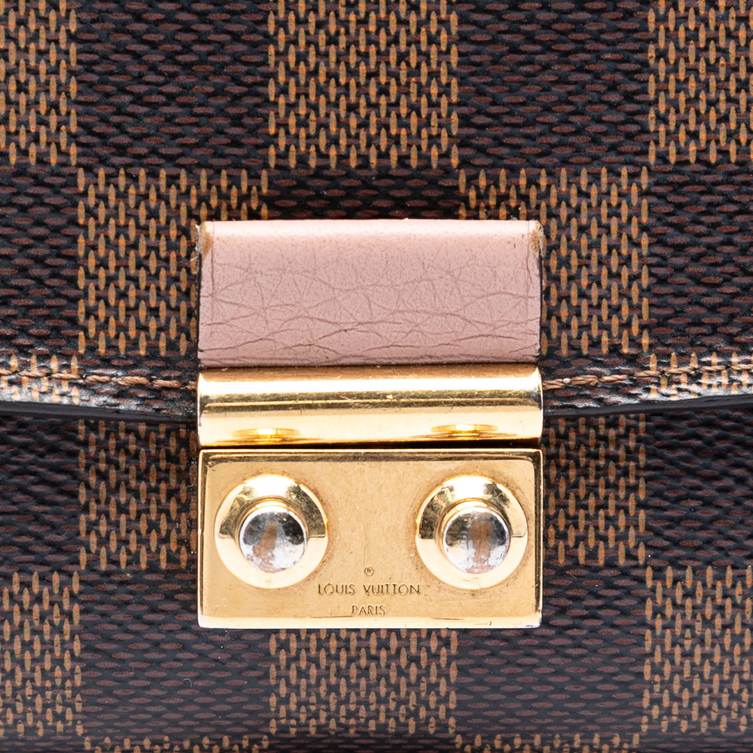 Louis Vuitton Damier Ebene Croisette Chain Portefeuille