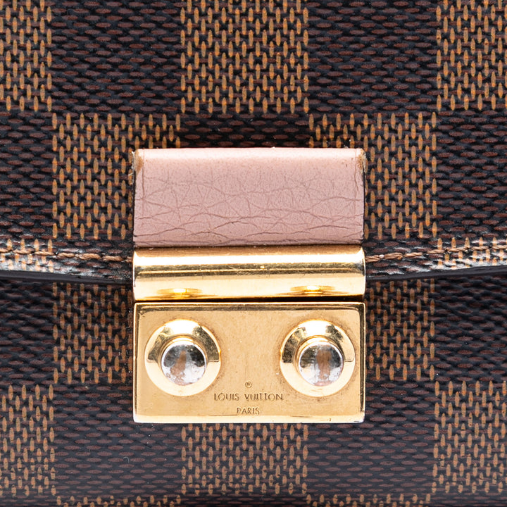 Louis Vuitton Damier Ebene Croisette Chain Portefeuille