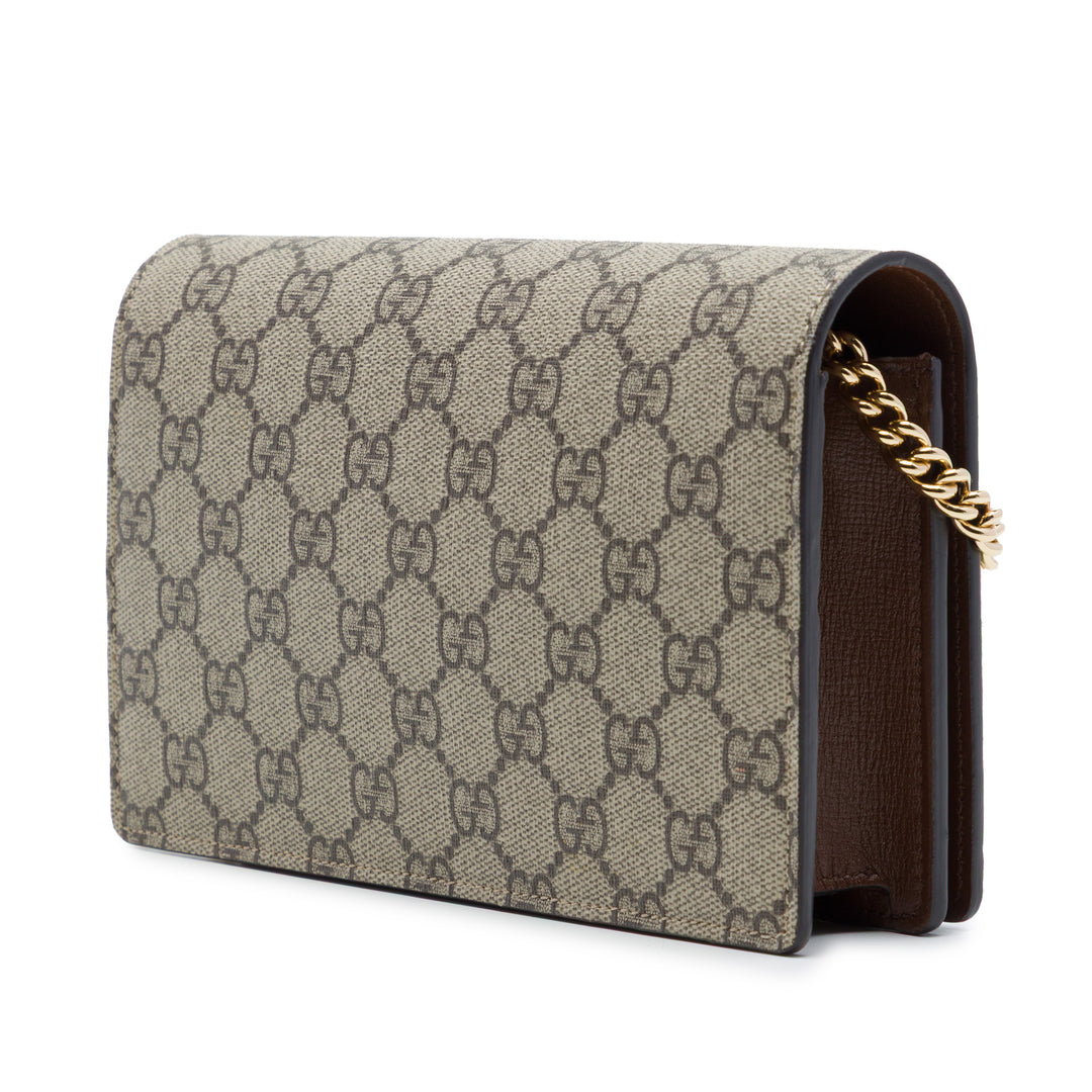 Heart Orné Wallet on Chain GG Supreme Rouge