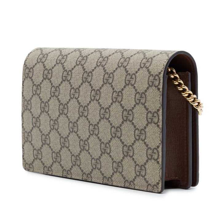 Heart Orné Wallet on Chain GG Supreme Rouge