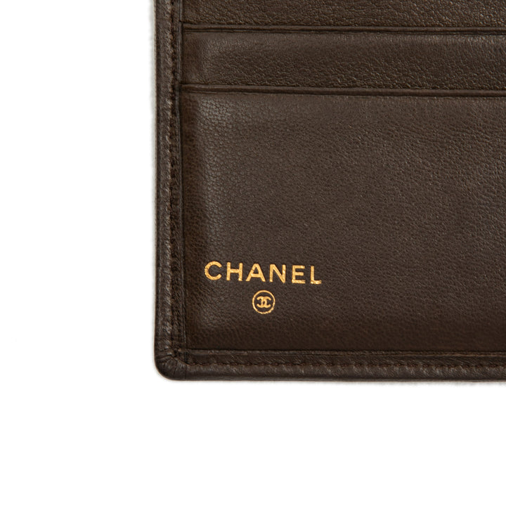 Chanel CC Double Surpiqué Cuir d’agneau Bifold Small Portefeuille