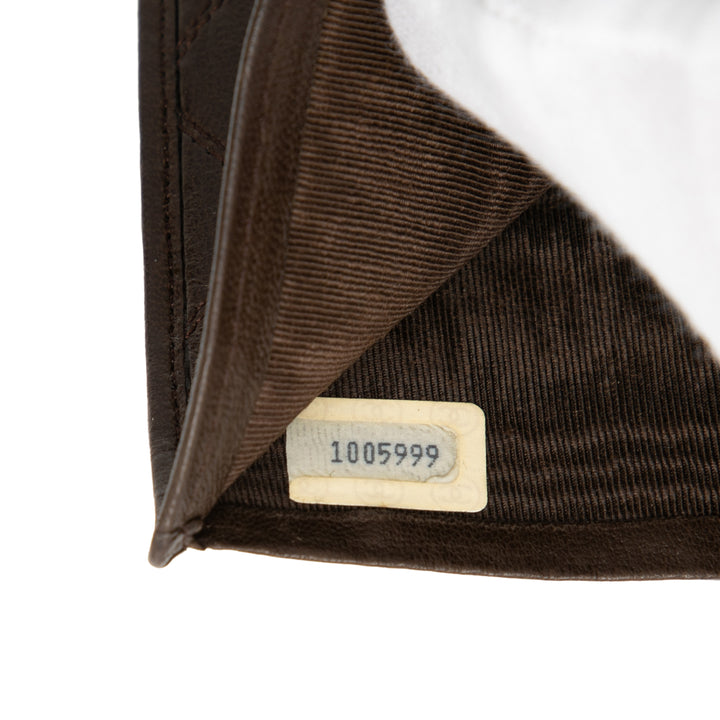 Chanel CC Double Surpiqué Cuir d’agneau Bifold Small Portefeuille