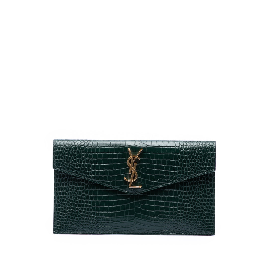 Saint Laurent Croc embossé Cuir Uptown Pochette
