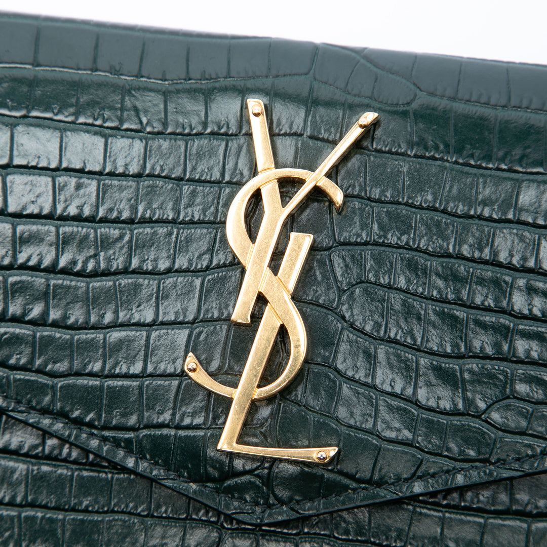 Saint Laurent Croc embossé Cuir Uptown Pochette