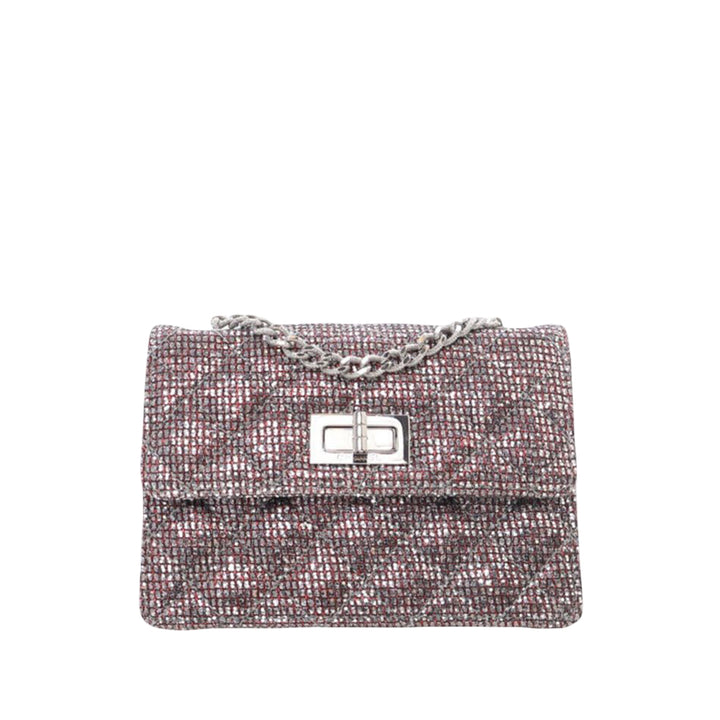 Chanel Mini Glitter Toile Reissue 2.55 à rabat