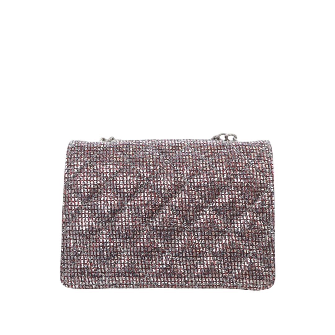 Chanel Mini Glitter Toile Reissue 2.55 à rabat