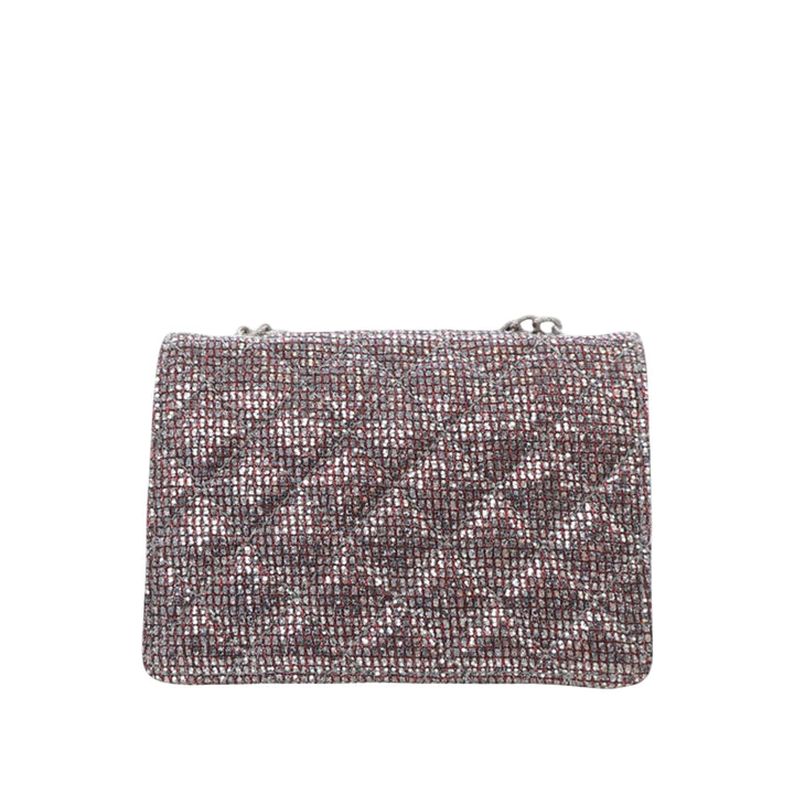 Chanel Mini Glitter Toile Reissue 2.55 à rabat