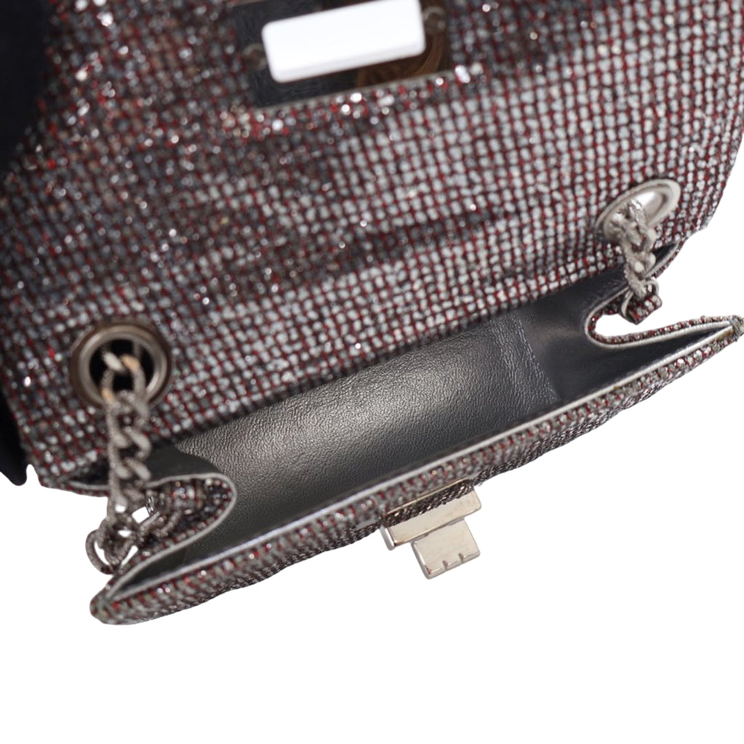 Chanel Mini Glitter Toile Reissue 2.55 à rabat