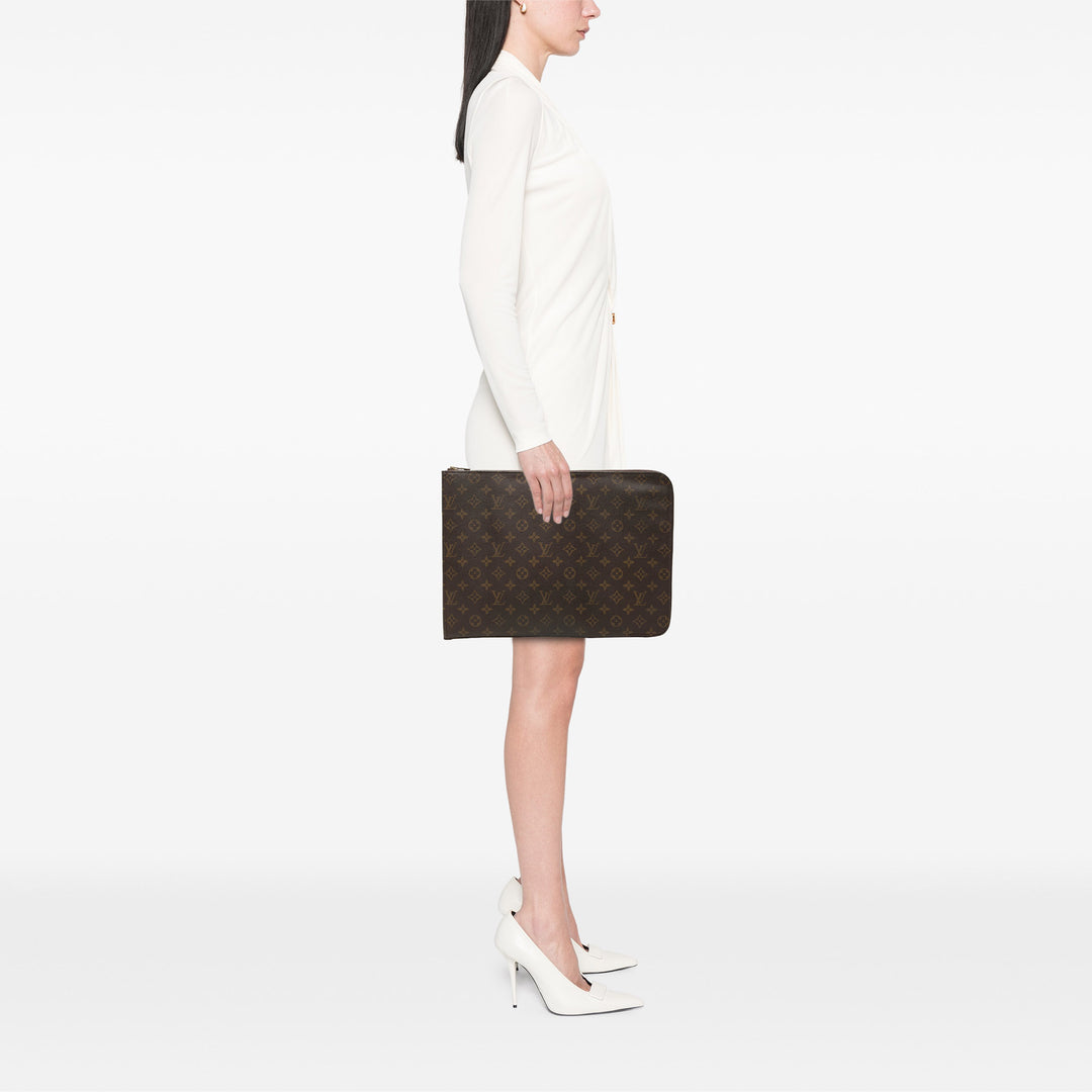 Poche Documents Portfolio Monogram Marron