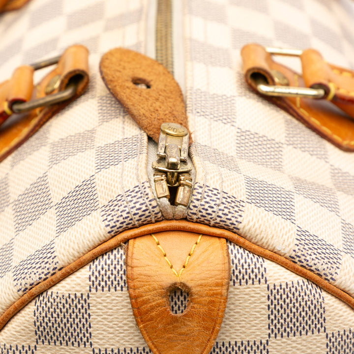 Damier Azur Speedy 30 White - Gaby Paris