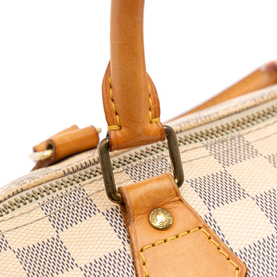 Damier Azur Speedy 30 White - Gaby Paris