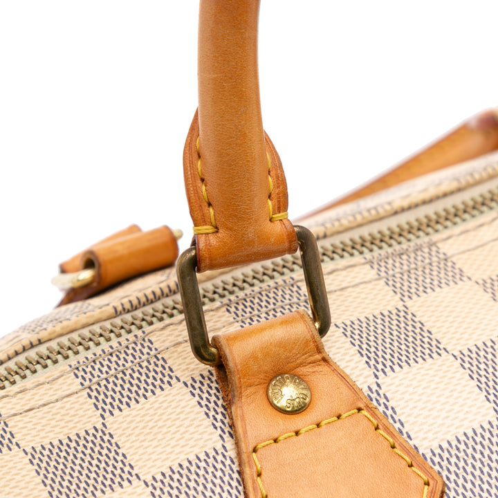 Damier Azur Speedy 30 White - Gaby Paris