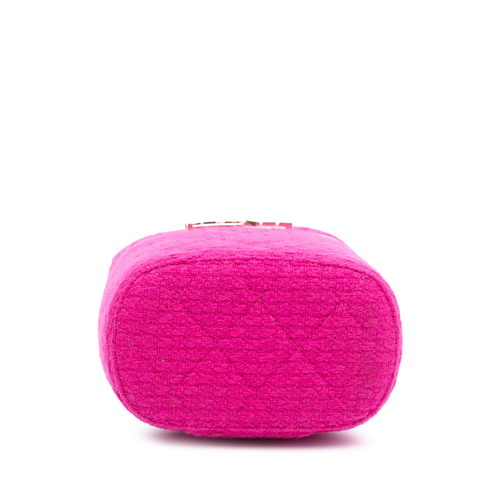 Quilted Tweed Vanity Case Pink - Gaby Paris