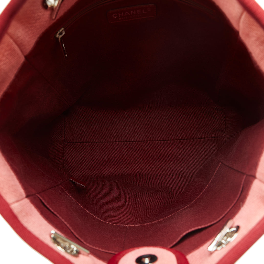 Mini Mixed Fibers Deauville Tote Red - Gaby Paris