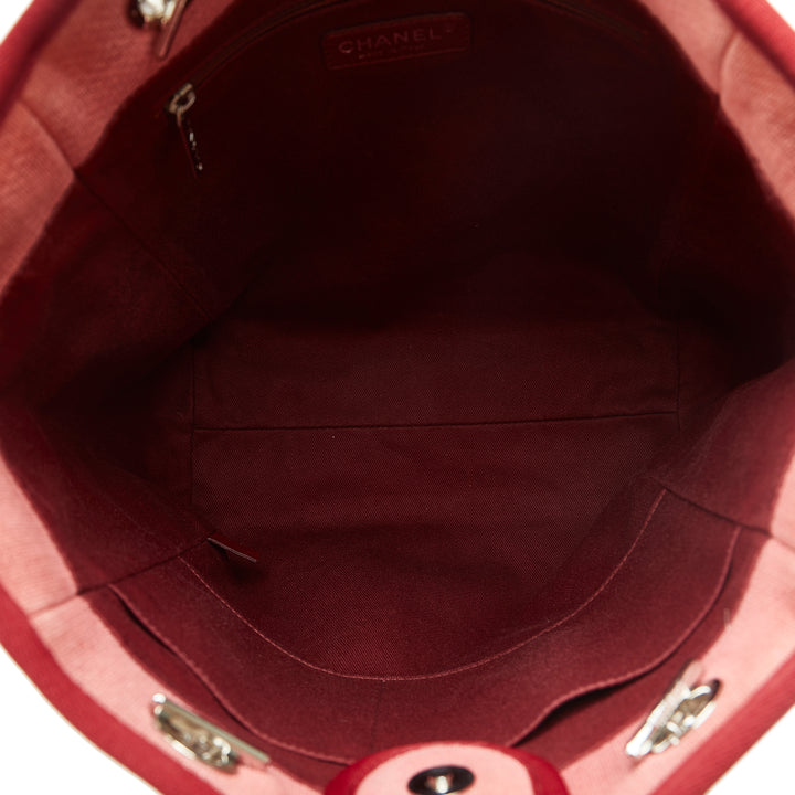 Mini Mixed Fibers Deauville Tote Red - Gaby Paris