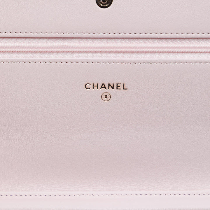 Chanel Deauville Wallet on Chain Rose