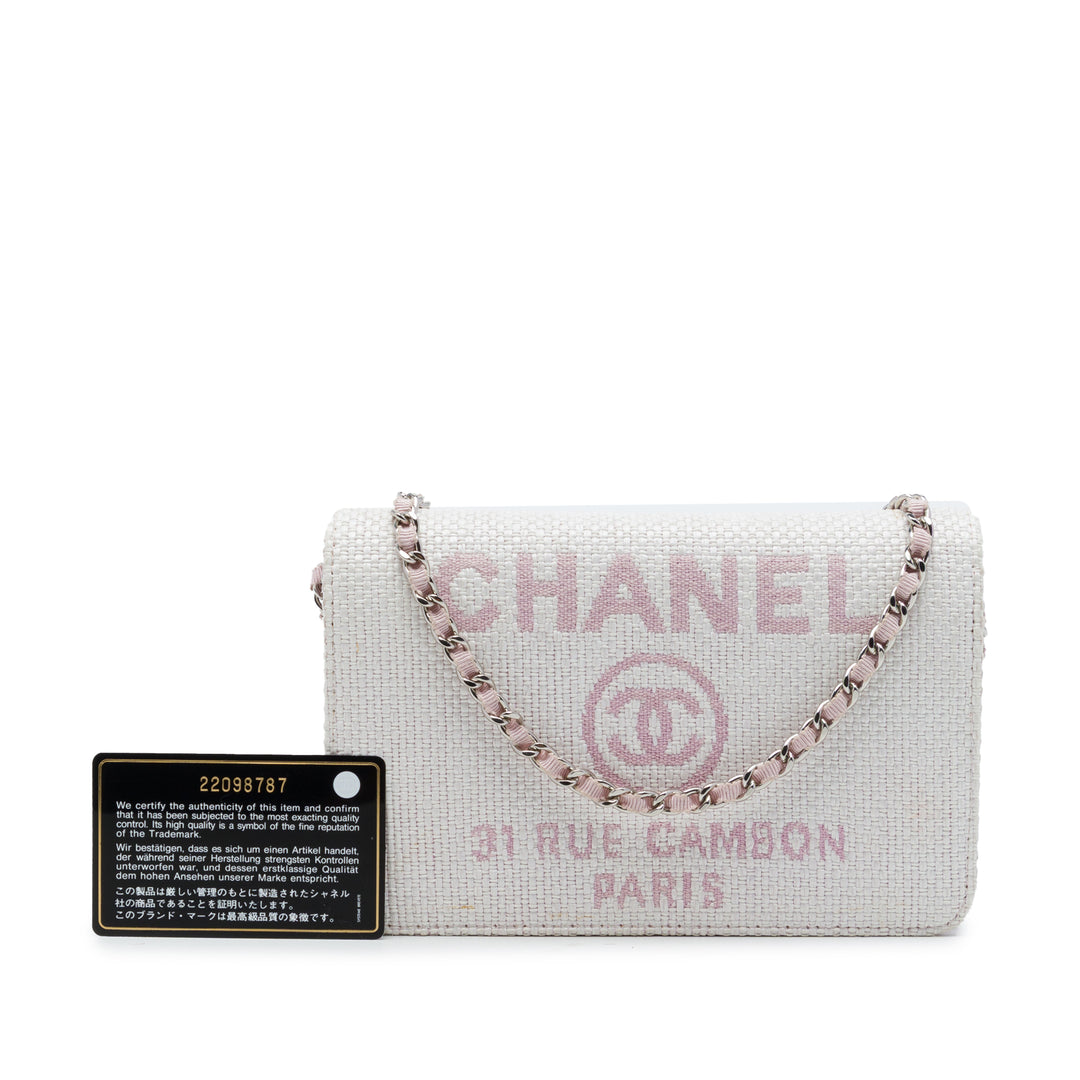 Chanel Deauville Wallet on Chain Rose