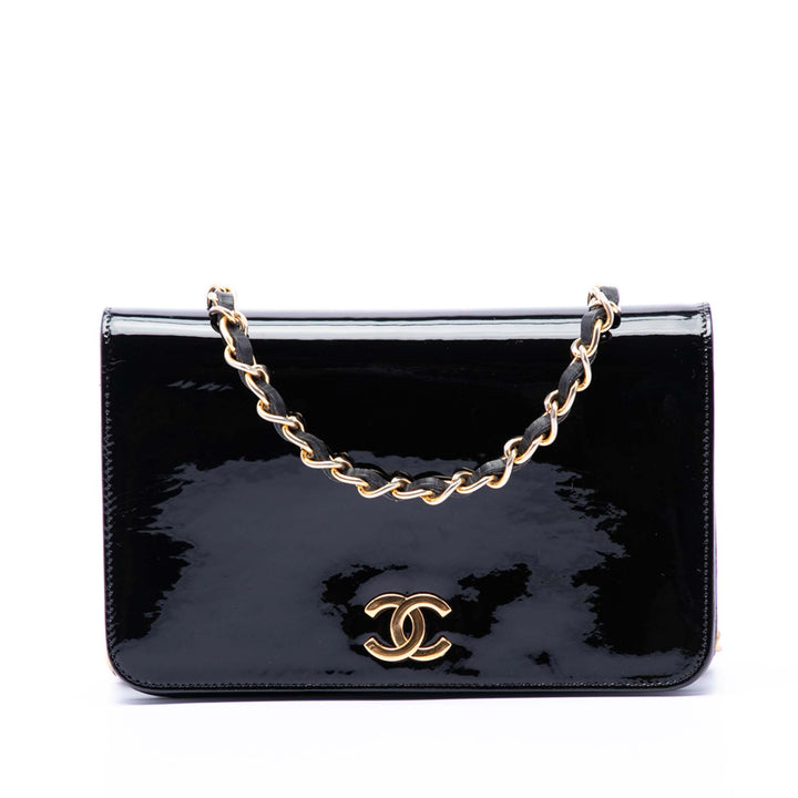 Chanel CC Cuir verni Wallet on Chain
