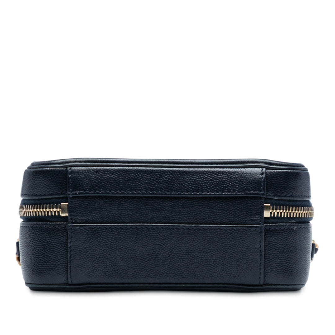 Chanel CC Filigree Vanity Petit Cuir caviar Bleu