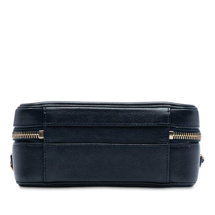 Chanel CC Filigree Vanity Petit Cuir caviar Bleu