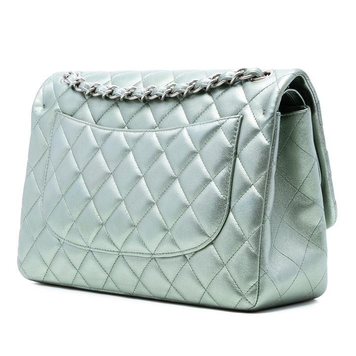 Chanel Jumbo Classic Metallic Cuir d’agneau Double rabat