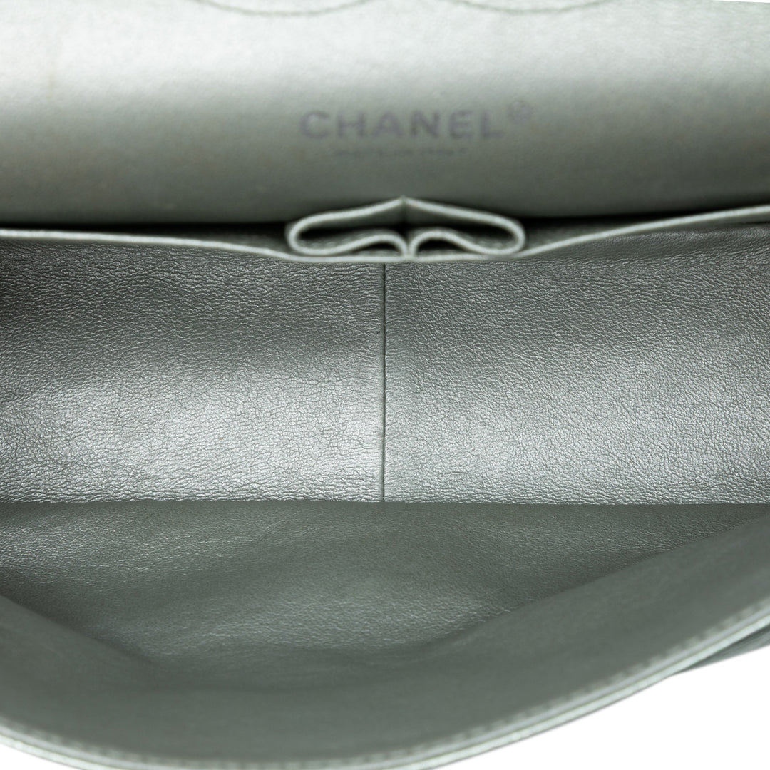 Chanel Jumbo Classic Metallic Cuir d’agneau Double rabat