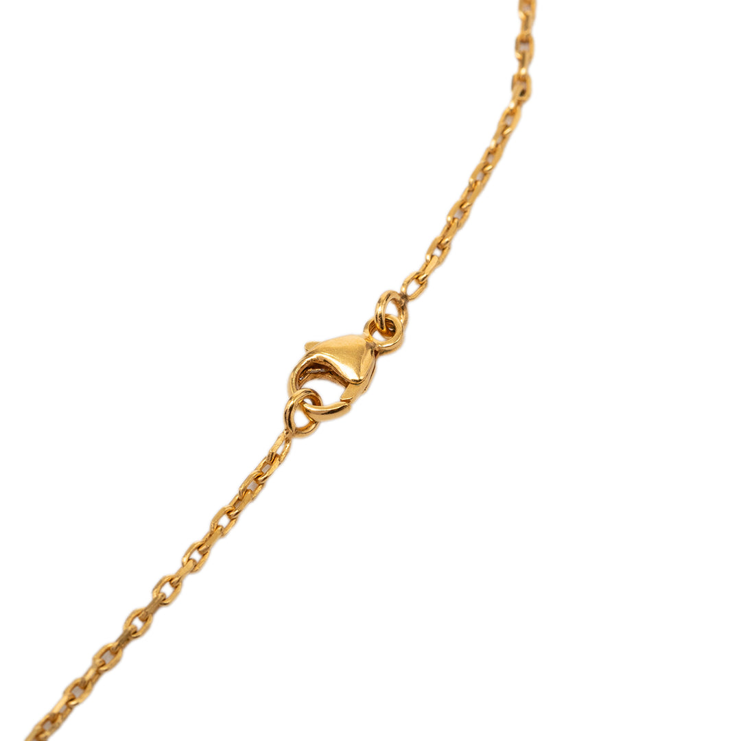 Hermès plaqué et O Kelly Pendant Collier Cuir Swift