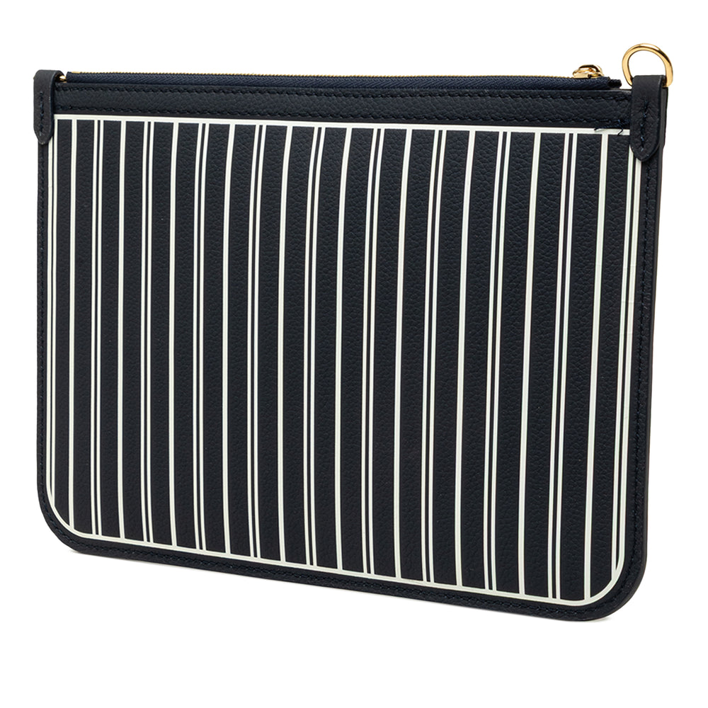 Louis Vuitton Pochette Neverfull Inside Out MM Cuir de veau Bleu – vue 2 – GABY PARIS