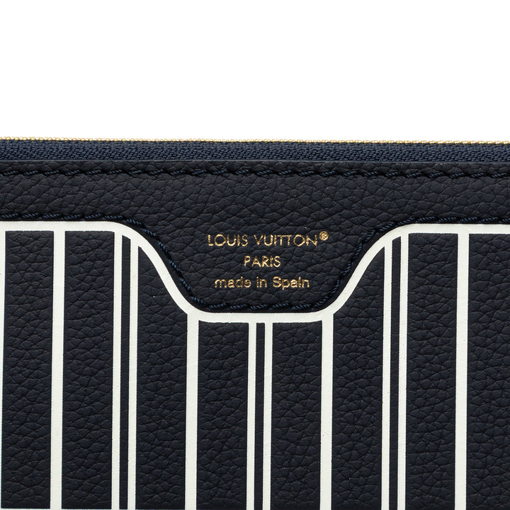Louis Vuitton Pochette Neverfull Inside Out MM Cuir de veau Bleu – vue 5 – GABY PARIS