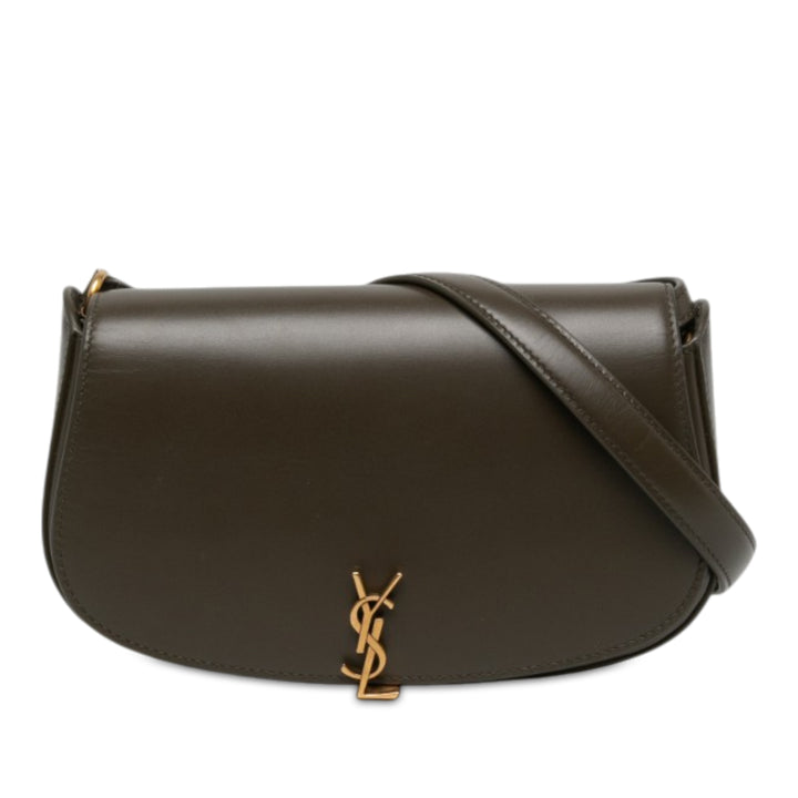 Saint Laurent Voltaire Sac Mini Cuir de veau Marron – vue principale – GABY PARIS