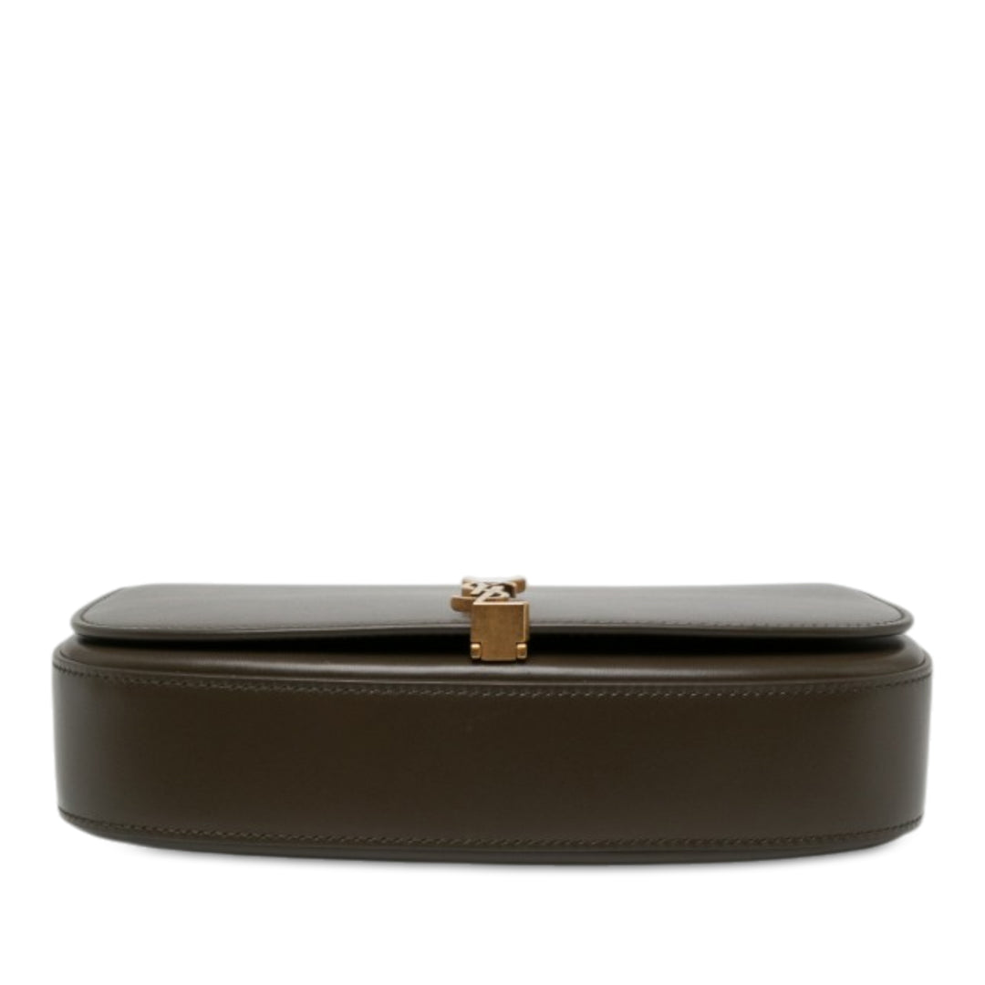 Saint Laurent Voltaire Sac Mini Cuir de veau Marron – vue 3 – GABY PARIS