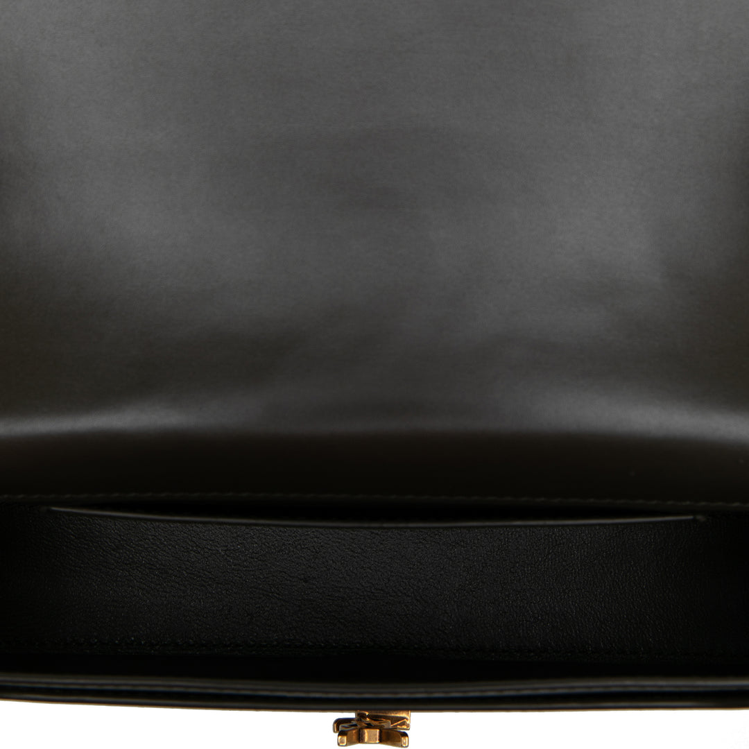 Saint Laurent Voltaire Sac Mini Cuir de veau Marron – vue 4 – GABY PARIS
