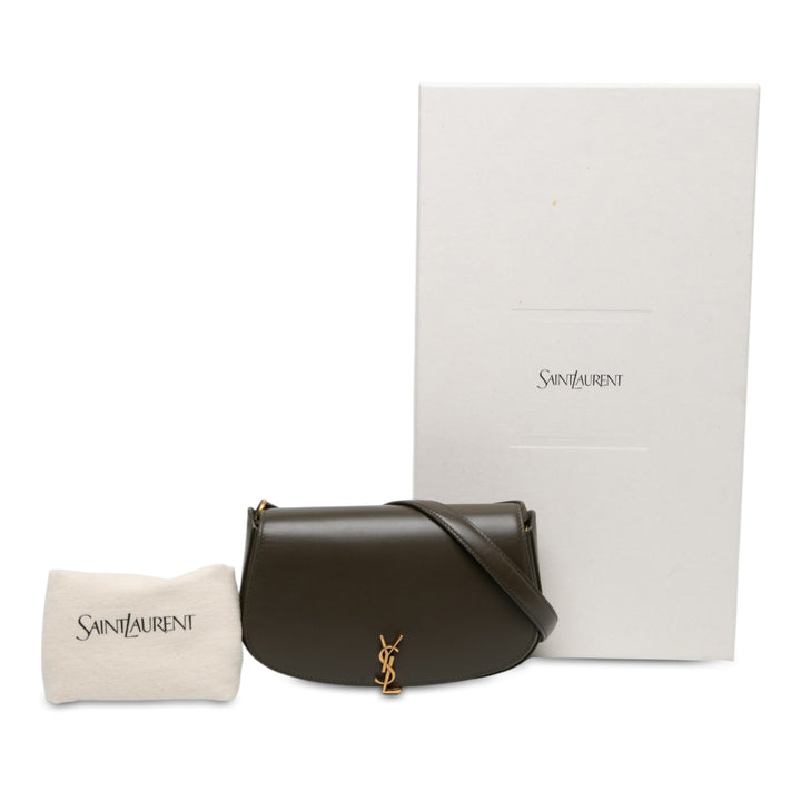 Saint Laurent Voltaire Sac Mini Cuir de veau Marron – vue 6 – GABY PARIS
