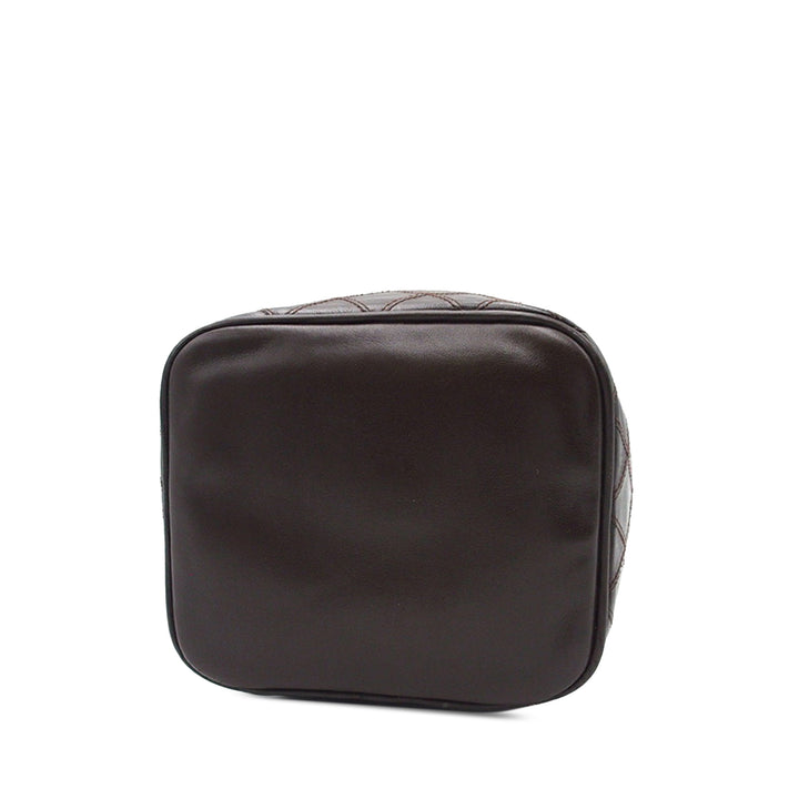 CC Lambskin Vanity Case Brown - Gaby Paris