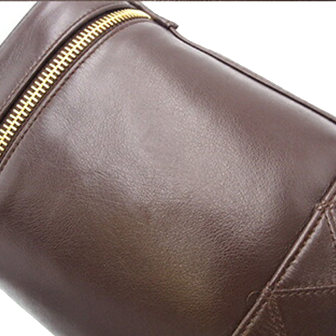 CC Lambskin Vanity Case Brown - Gaby Paris