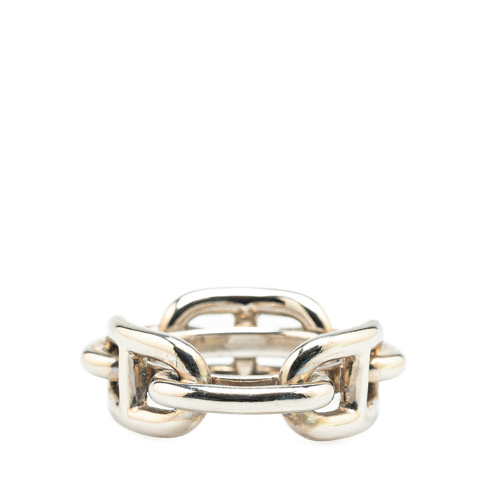 Palladium Plated Chaine d'Ancre Scarf Ring Silver - Gaby Paris