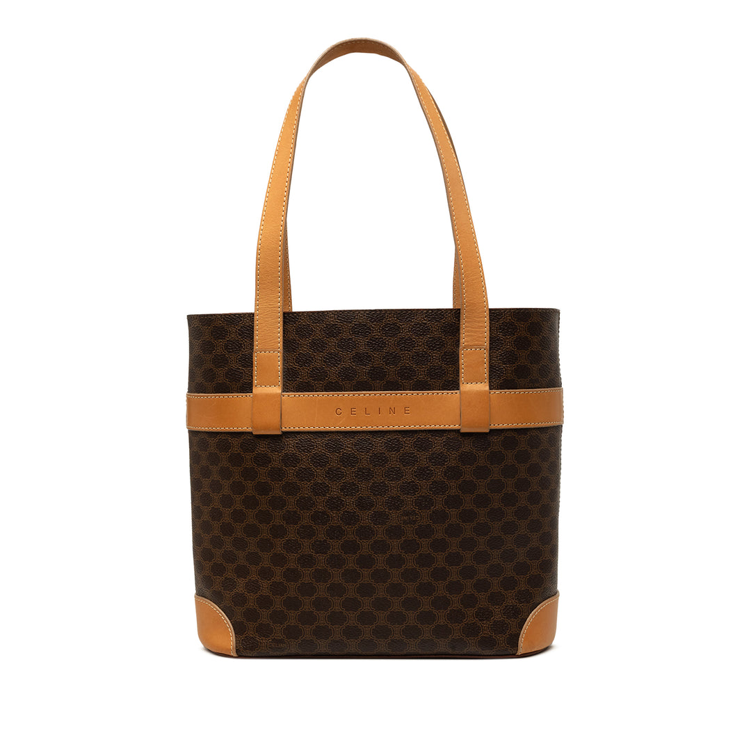 Celine Macadam Cabas Toile enduite Marron – vue principale – GABY PARIS