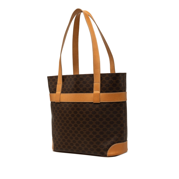 Celine Macadam Cabas Toile enduite Marron – vue 2 – GABY PARIS