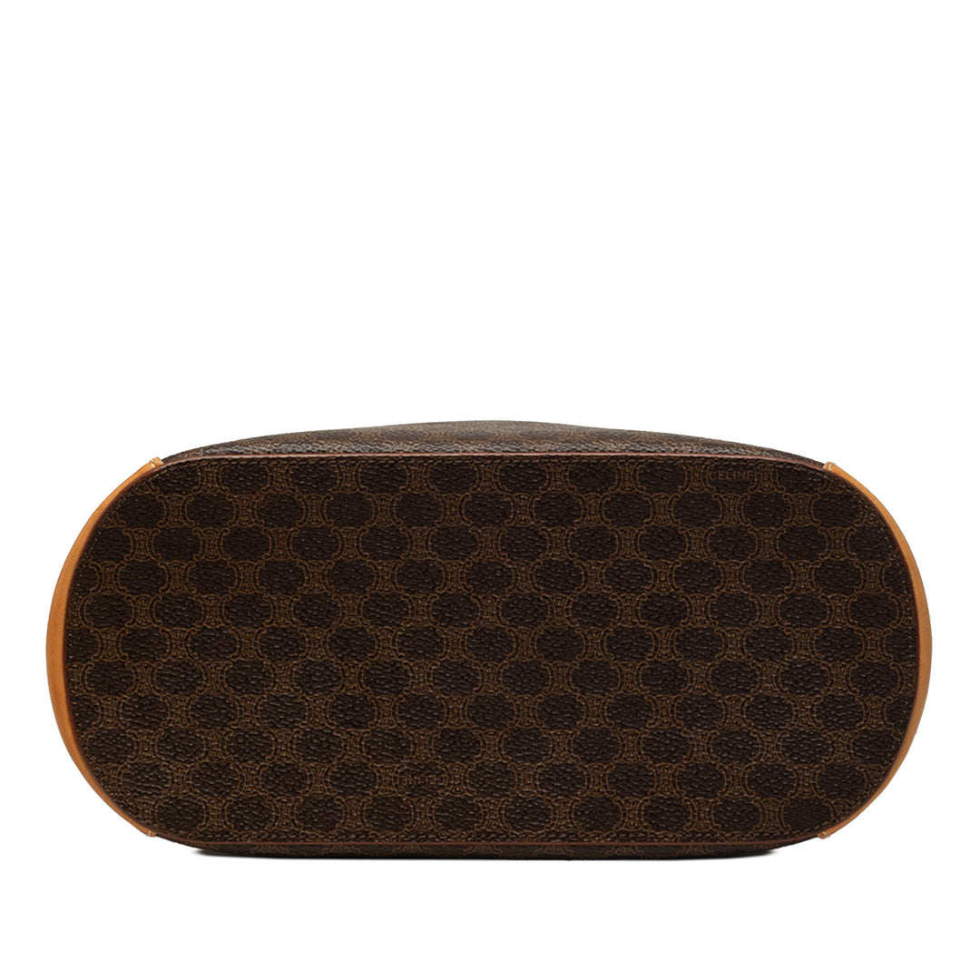 Celine Macadam Cabas Toile enduite Marron – vue 3 – GABY PARIS