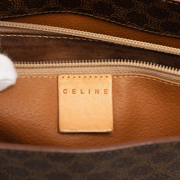 Celine Macadam Cabas Toile enduite Marron – vue 5 – GABY PARIS